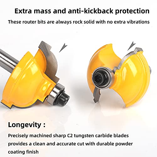 TOOLDO Router Bit Set 35 Pcs 1/4 inch Shank, Professional Router Bit Kit for DIY, Woodworking Project, High Grade TOOLDO