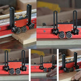 Double Wheel Stock Roller, Adjustable Thin Table Saw Jig Universal Featherboards Table Saw Feeding Guide Roller for Table Saw Feeding Guide, Aluminum Pyhodi