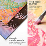 ARTEZA Metallic Gouache Paint Set, Set of 36 Pearl Paint Colors in 12ml/0.4 US fl oz Tubes, Pearlescent Paint for Canvas and Paper, Gouache Artist ARTEZA