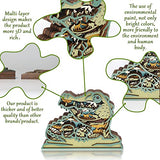 3D Wooden Crocodile Wall Sculpture by CmayAlgc – Rustic Animal Craft for Home and Office Decoration CmayAlgc