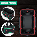 AIRAJ 16 Inch Tool Bag with Night Reflector Strip, Waterproof Tool Storage Bag has Adjustable Shoulder Straps, Heavy Duty Tool Bag Organizer with ABS AIRAJ