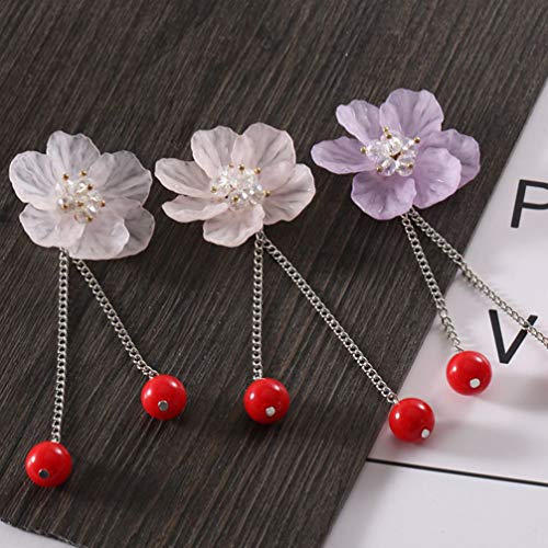 Healifty 200pcs Flower Necklace Jewelry Finding Charms Petal Beads Charms Beaded Earrings Floral Earrings Petals Charms Beads for Jewelry Making Healifty