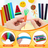 Loppdece 600 Pcs Wax Craft Sticks for Kids,Bendable Sticky Wax Yarn Sticks in 13 Colors,Reusable Molding Sculpting Sticks with Plastic Storage Box Loppdece