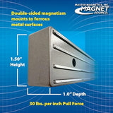 Master Magnetics Magnetic Tool Holder with Magnetic Mount - 12" Wide, 30 lb per inch Pull, Gray, 07576 Master Magnetics
