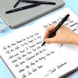 Lelix Felt Tip Pens, 15 Black Pens, 0.7mm Medium Point Felt Pens, Felt Tip Markers Pens for Journaling, Writing, Note Taking, Planner, Perfect for Lelix