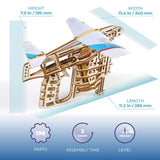 UGEARS Flight Starter Paper Airplane Portable Hand Catapult Mechanical Wooden 3D Model UGEARS