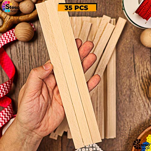 Wooden Craft Sticks Premium Quality - Hardwood Paint Stir Sticks - Wood Paint Sticks for Crafts - Popsicle Craft Wood Strips - Worked Perfect and StesoSHOP