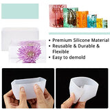Gartful Rectangle Resin Molds, 6PCS Cube Silicone Molds, Resin Epoxy Casting Molds for DIY Ornaments Crafts Projects, Candles, Soaps, Dried Flower Gartful