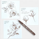 Bianyo Sepia Micro Pen Set, 12 Assorted Sizes Drawing Pens with Bonus Pouch Bag, Water-Resistant Archival and Pigment Ink Art Pens, Precision Drawing Bianyo