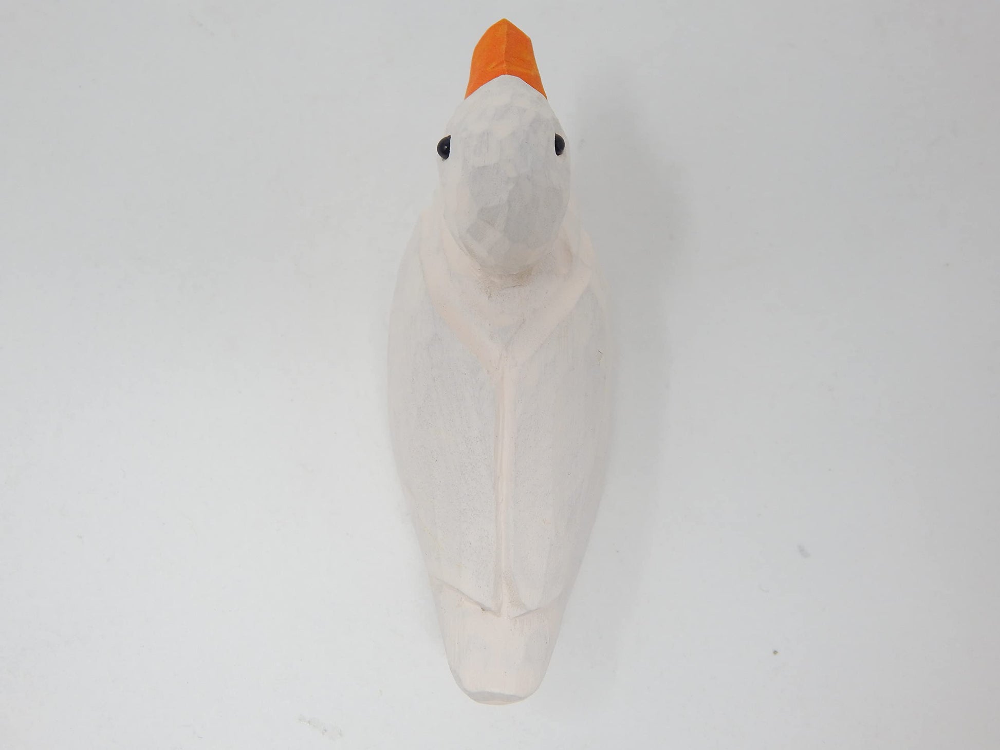 Selsela Pekin Duck Figurine Wood Statue Miniature Handmade Art Decoy Mini Carved Bird Decor Drake Male Small Animals Collectible - WoodArtSupply