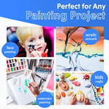 Crafts 4 All Acrylic Paint Brushes - Pack of 10 Professional, Wide and Fine Tip, Nylon Hair Artist Paintbrushes - Paintbrush Bulk Set for Watercolor, Crafts 4 All