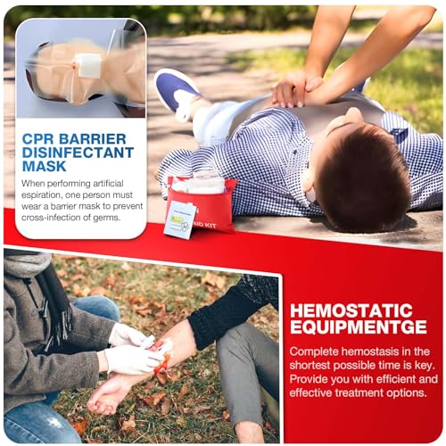 First Aid Kit for Home Car Travel 107 Piece Mini Emergency Kits for Hiking Camping Small Trauma Kit for Boat Vehicle Lightweight Compact Pocket Aid LOYEE