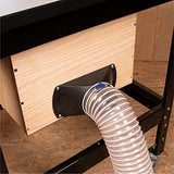 POWERTEC 70150 Rectangular Dust Hood Collector – ABS Plastic, 4 Inch OD Attachment for Woodworking Dust Collection Hose and Fittings POWERTEC