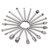 Yakamoz 20pcs 1/8" (3mm) Shank High Speed Steel Rotary Files Burrs Wood Milling Rotary File Burr Set for DIY Woodworking Carving Engraving Drilling YAKAMOZ