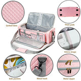 AMOIGEE Carrying Case for Cricut Explore Air 2, Cricut Maker 3, Cricut Explore 3, Pink Storage Organizer for Cricut accessories, Quilted Cricut Bag AMOIGEE