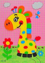 motoeye 20pcs 3D EVA Foam Sticker Puzzle Game DIY Cartoon Animal Learning Education Toys for Toddler Kids Art Craft Kits (kidslove A) motoeye