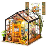 Rolife DIY Miniature Dollhouse Kit,Green House with Furniture and LED,Wooden Dollhouse Kit,Best Birthday and Valentine's Day Gift for Women and Girls Rolife