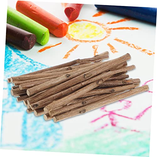 PACKOVE 100pcs Popsicle Sticks Log Sticks Wood Crafts Photo Props Natural Twigs Sticks Driftwood DIY Crafts Crafting Sticks Wood Twigs Embellishments PACKOVE