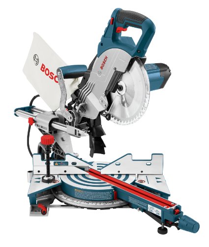 BOSCH CM8S 8-1/2 Inch Single Bevel Sliding Compound Miter Saw, Blue - WoodArtSupply