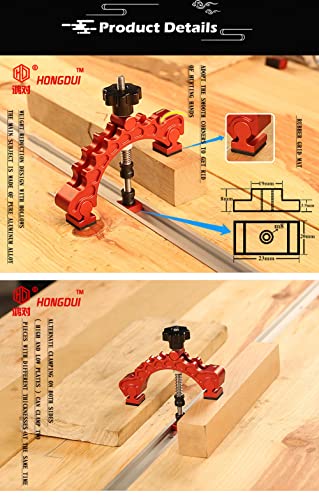 HONGDUI YB02D Slide Adjustable Clamp New Adjustable CNC Machine Tools Hold Down Clamp for Woodworking HONGDUI
