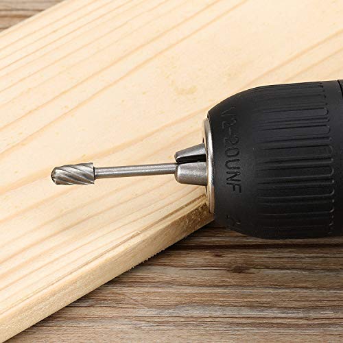 Tungsten Carbide HSS Rotary Burr Set - APlus 20pcs Wood Carving Drill Bits Set with 3mm 1/8 inch Shank for DIY Woodworking, Carving, Engraving, APlus