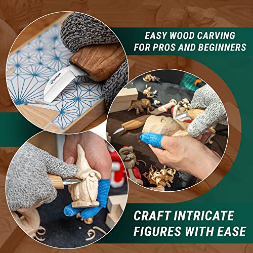 BeaverCraft Wood Carving Kit S16 Wood Whittling Kit for Beginners Kids Wood Carving Set - Whittling knife, Chip Wood Carving Knife, Basswood Carving BeaverCraft
