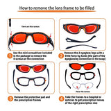 JILERWEAR Professional 180nm-540nm OD 6+ Violet/Blue/Green Laser Safety Glasses for 405nm, 445nm, 450nm,473nm, 532nm Laser Lightweight and Fashion JILERWEAR