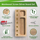 Panda Brothers Montessori Screwdriver Board Set - Wooden Montessori Toys for 4 Year Old Kids and Toddlers, Learning Sensory Bin Toys Preschool Panda Brothers