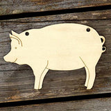 SOIMISS 10pcs Wood Pigs Pieces Embellishments Unfinished Wood Chips Wooden Animal Cutouts DIY Craft Name Tags Slices Patches Pendant with Ropes SOIMISS