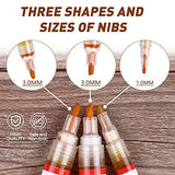 FUMILE Wood Burning Pen Set with 6PCS Scorch Pen Marker, 4PCS Wood Chips, 4PCS Sandpapers for DIY Wood Painting, Suitable for Artists and Beginners FUMILE