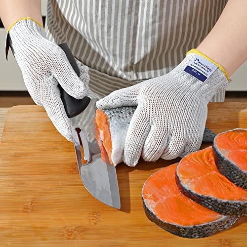 Dowellife Level 8 Reinforced Cut Resistant Gloves Food Grade, Mandoline Protective Gloves, Knife Safety Gloves for Meat Cutting, Oyster Shucking, Dowellife