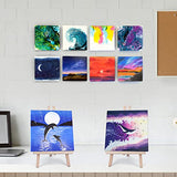 ESRICH Mini Canvases for Painting, 5x5In Canvas in Bulk 18Pack, 2/5In Profile Small Square Canvas, Blank Canvases are Great for School Projects and ESRICH