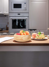 Serene Spaces Living Paulownia Round Wood Bowl - Handmade Decorative Wooden Bowl for Décor, Parties, Weddings, Centerpiece for Floral Arrangements - Serene Spaces Living