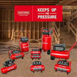 CRAFTSMAN Air Compressor Portable Air Tool Twin Tank 2Gallon, 1/3 HP Oil-Free Max 125 PSI Pressure, Model: CMXECXA0220242, Red Craftsman