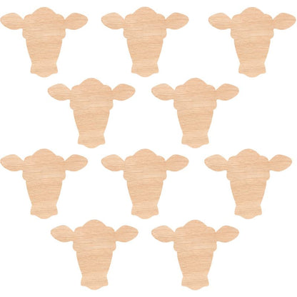 Cow Steer Head Shape Unfinished Wood Cutout - Bring Nature Indoors with Our Beautifully Unfinished Wood Cutout Shapes