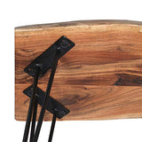 Alaterre Furniture Hairpin Natural Live Edge Wood with Metal 48" Bench, 48 Inch Alaterre Furniture
