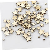 TEHAUX 300pcs Embellishments Star Wood Decor Unfinished Woods Slices Craft Decked Star Wood Ornaments Natural Unfinished Wood Slices Hanging TEHAUX