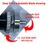 Cricut Compatible Deep Point Explore Air Maker - Made in USA Adjustable Blade Housing Scrapbooking Holder German Carbide fine Point Standard deep Cut Bridge Cutters