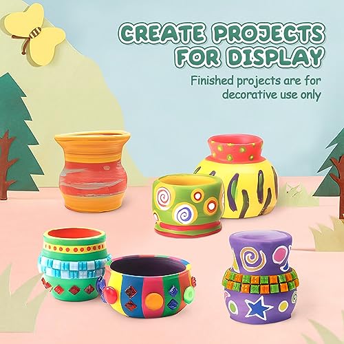  Innofans Sunflower Pottery Wheel for Kids - Kids' Pottery Wheel  Kit with Sculpting Clay, Air Dry Natural Clay, Craft Tools, Arts & Crafts,  Craft Kits for Kids Age 6-8, Crafts for