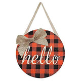 3 Pieces Wood Circles Sign for Crafts Unfinished Blank Wooden Slices Wood Hanging Sign Front Door Decor with Twine,Decoration Bow and Transparent MixTeach