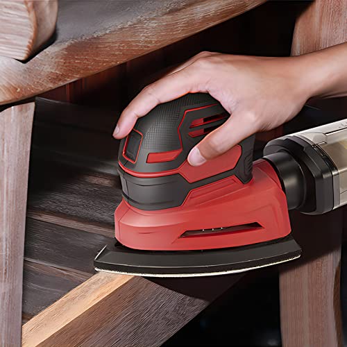 ZEHIQ 100 Pieces Mouse Detail Sander Sandpaper, Mouse Sanding Disc Hook and Loop Sanding Sheets Assorted 40/60/80/120/240/320/400/600/800/1000 Grits ZEHIQ