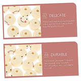 KALLORY 20pcs Doll Wooden Beads Wood Round Beads Wooden Balls Unfinished Wood Beads Jewelry Making Beads Smiling Face Bead Jewels Wooden Beads for KALLORY