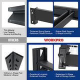 WORKPRO 68" Ultra Wide 4-Tier Metal Garage Shelving Unit, 68"W x 24"D x 65"H, 7200 LBS Capacity, Heavy Duty Storage Utility Rack, Industrial WORKPRO