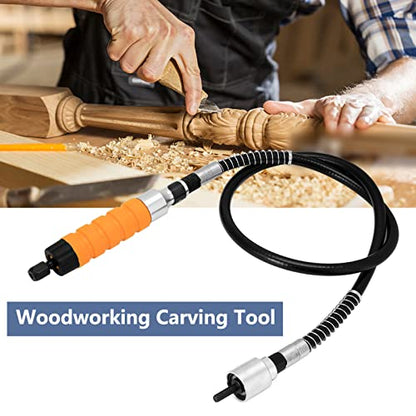 Electric Woodworking Carving Chisel Engraving Knife Tool 5 Carving Blades 2 Wrench and Soft Tube Set - WoodArtSupply