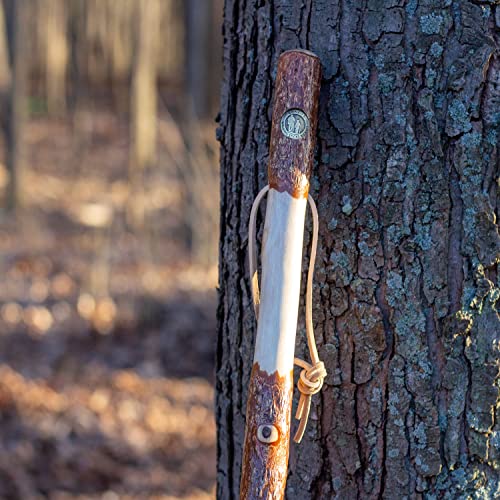 Brazos Rustic Wood Walking Stick, Twisted Sassafras, Traditional Style Handle, for Men & Women, Made in the USA, 48" Brazos