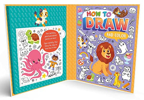How to Draw and Color Set: with 6 Colored Pencils & Sketching Pencil WoodArtSupply