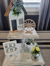 Unfinished Wood Wagon Wheel Shape | Rustic Farmhouse | DIY Craft Cutout | Up to 24" 10" / 3/4" 24 Hour Crafts
