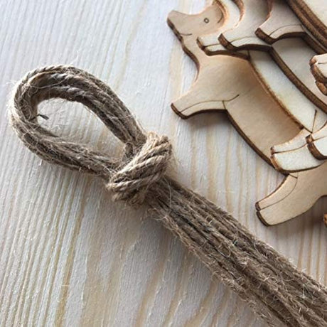 Amosfun 10pcs Pig Shape Wood Pig Wooden Cutout Shape Blank Wood Birthday Gift Tags Blank Wooden Hang Label Tags Unfinished Wood Tags with Ropes for Amosfun