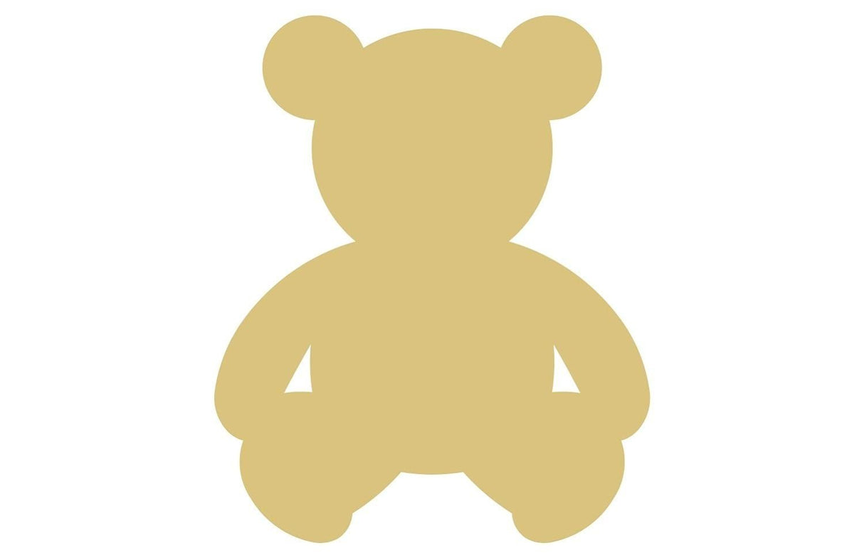 Teddy Bear Cutout Unfinished Wood Nursery Decor Kids Room Kids Party MDF Shaped Canvas Style 1 Diverse Woodworking