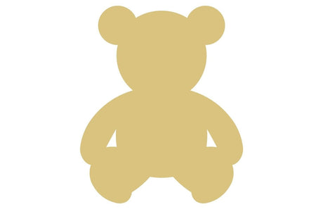 Teddy Bear Cutout Unfinished Wood Nursery Decor Kids Room Kids Party MDF Shaped Canvas Style 1 Diverse Woodworking